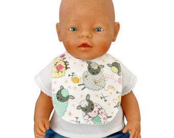 Doll Bib | Various Colours | Fits Baby Born Doll 43cm