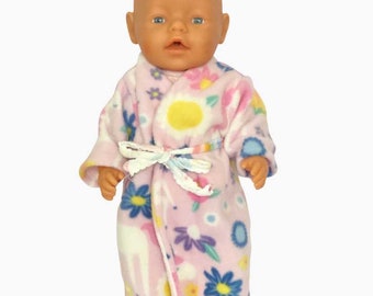 Dolls Dressing Gown | Boys and Girls | Fits Baby Born Doll 43cm