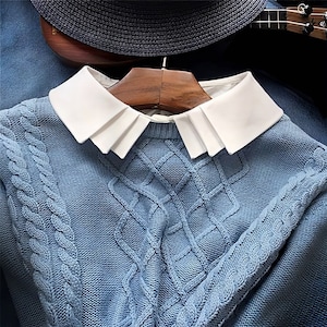 Fake collar under clearance sweater