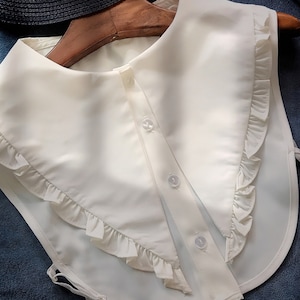 Fake Lace Collar Detachable Front Tie Shirts White False Vintage Versatile Blouse Collar for Women Girls Favors zdjęcie 1