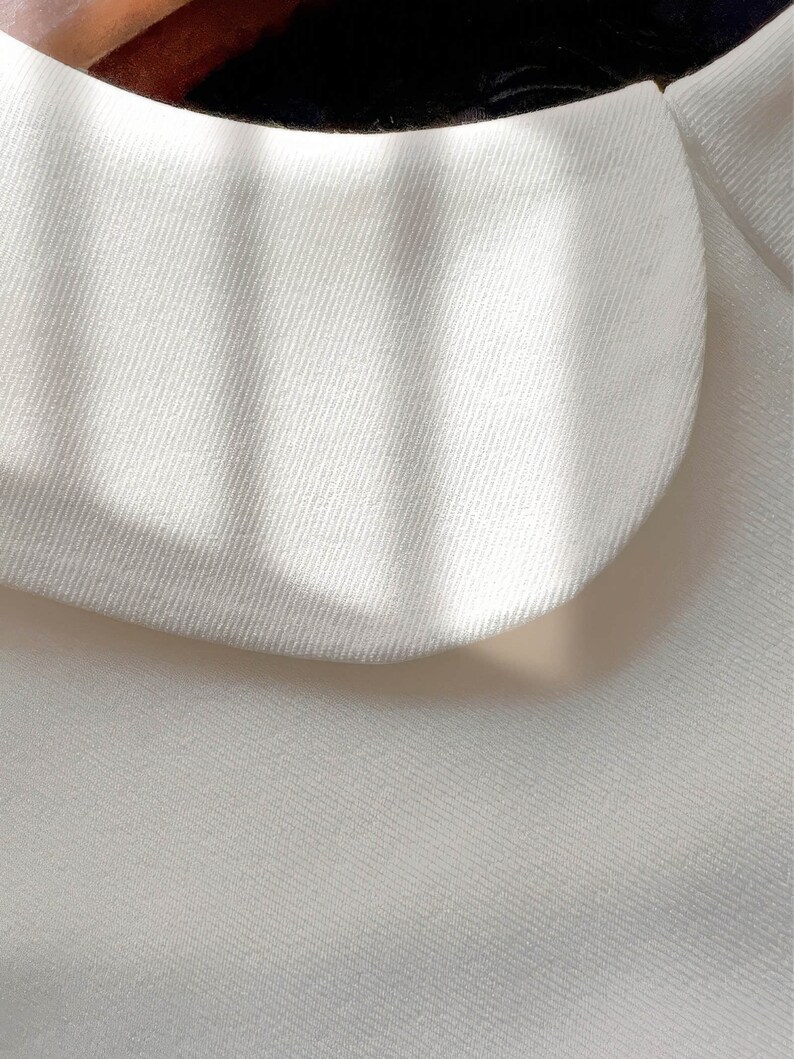 Elegante colletto in chiffon finto, versatile colletto rialzato decorativo con finiture in pizzo Colletto interno della camicia con finiture in pizzo staccabile, misura unica immagine 2