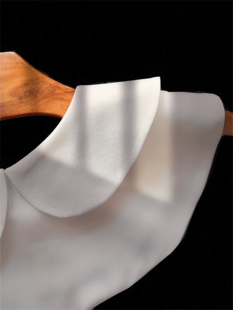 Elegant Fake Chiffon Collar, Versatile Lace Trim Decorative Stand Collar Detachable Lace Trim Inner Shirt Collar, Free Size image 3
