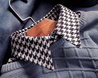 Dame Half-Shirt Houndstooth afneembare katoenen blouse Nepkragen Dames Gewoon dikke kraag Mode Elegante valse nepkraag