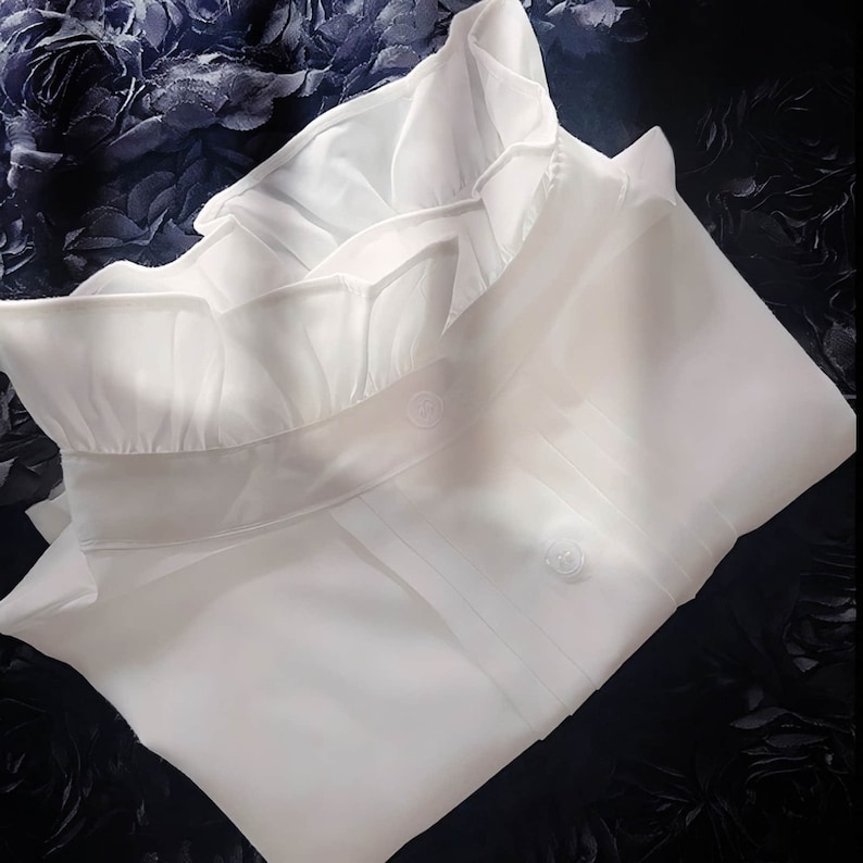 Gefälschter Kragen Abnehmbarer Kragen Bluse, Dickey Kragen Halbe Hemden Falscher Kragen für Frauen Mädchen Gefälligkeiten Bild 10