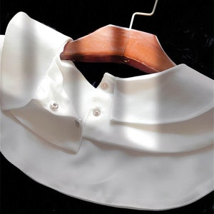 Elegante cuello de gasa falso, adorno de encaje versátil, cuello alto decorativo, cuello de camisa interior con adorno de encaje desmontable, tamaño libre imagen 6