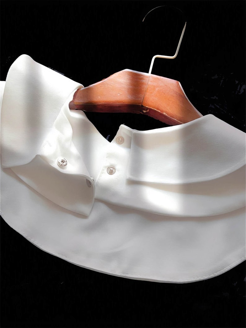 Elegante cuello de gasa falso, adorno de encaje versátil, cuello alto decorativo, cuello de camisa interior con adorno de encaje desmontable, tamaño libre imagen 6