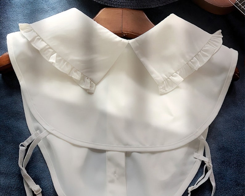 Fake Lace Collar Detachable Front Tie Shirts White False Vintage Versatile Blouse Collar for Women Girls Favors zdjęcie 3