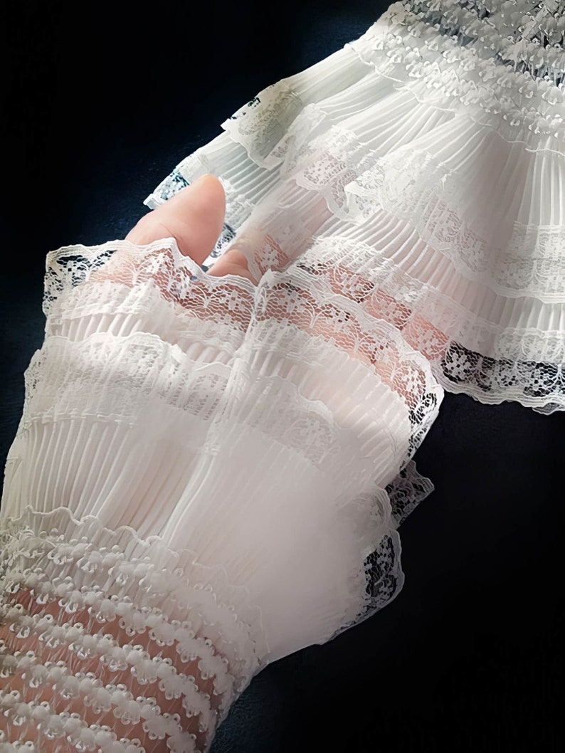 Gants avec fausses manches polyvalents, faux gant avec bordure en dentelle, à la mode et confortable image 1