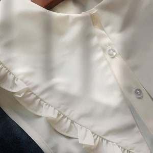 Fake Lace Collar Detachable Front Tie Shirts White False Vintage Versatile Blouse Collar for Women Girls Favors zdjęcie 4