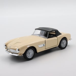 Welly 1956 BMW 507|Diecast Model Car for Collectors|Vintage Model Cream Color Car|Classic Old Metal Two Door Coupe Car|Father Christmas Gift