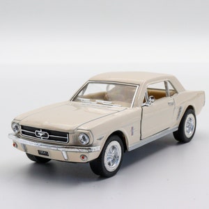 1964 Ford Mustang|Scale 1:36 Diecast Vintage Car|Classic Model Car|Collectible Metal White Car for Collectors|Gift for Dad|Office Accesories