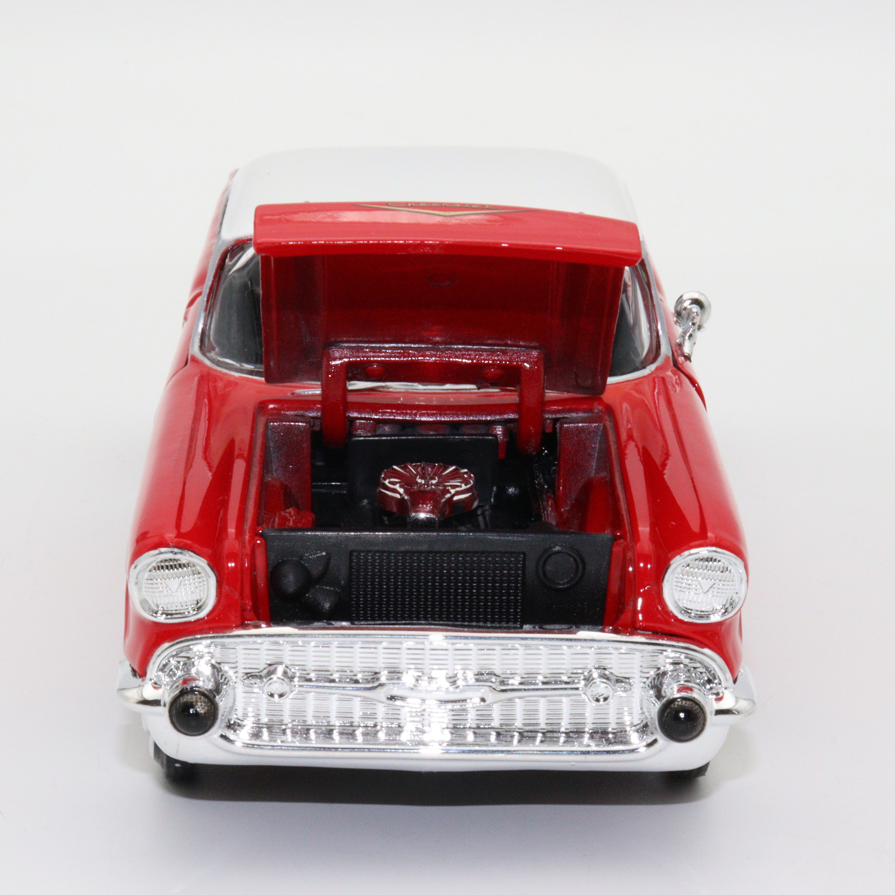 Giocattolo Auto D'epoca Modellino Auto Kinsmart Chevrolet Corvette 1957 In Scala 1:34 - Pressofusa, Colore Rosso Auto Giocattolo Pressofuso - Foto 12