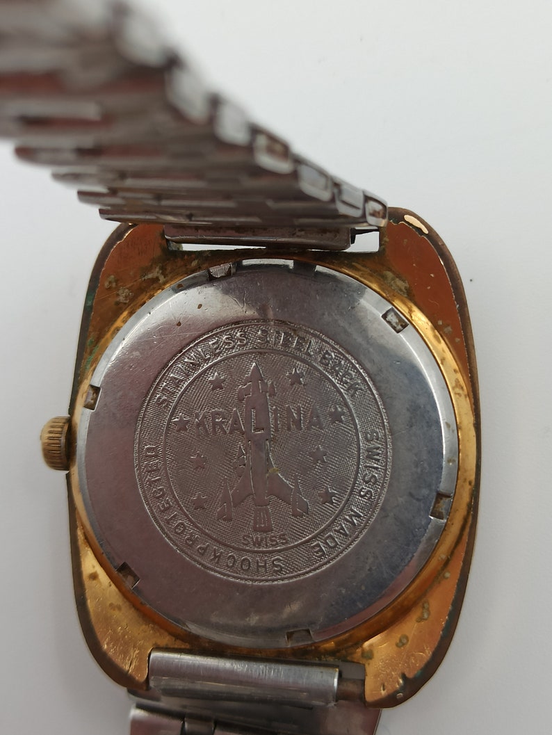 Vintage Kralina Automatic Watch: Swiss Made Stainless Steel Wristwatch image 8
