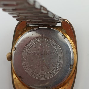 Vintage Kralina Automatic Watch: Swiss Made Stainless Steel Wristwatch image 4