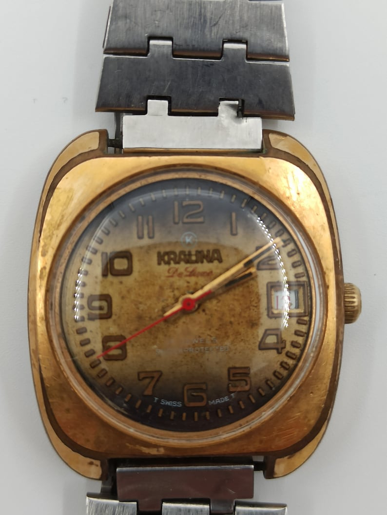 Vintage Kralina Automatic Watch: Swiss Made Stainless Steel Wristwatch image 2