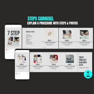 10 Slide Fully Customizable Carousel Instagram Template