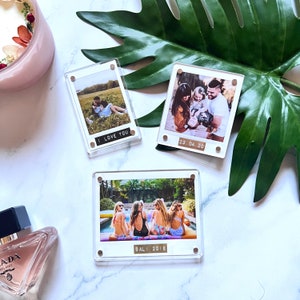 Custom Polaroid Frame Fridge Magnet, MINI / SQUARE / WIDE Instax