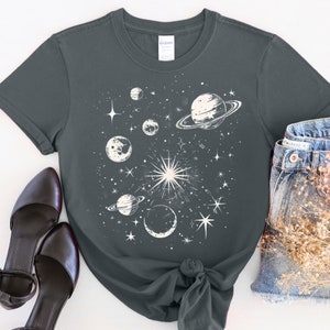 Astrologie-T-Shirt | Himmlisches Shirt | Sterne Shirt | Astrologie-T-Shirt | Mond-Shirt | Mond und Sterne Shirt | Himmlisches T-Shirt