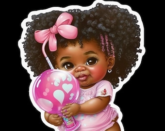 Cute Little Black Girl PNG Clipart, Black Kids png, afro png, Black Baby Transfer, Black Princess Png,