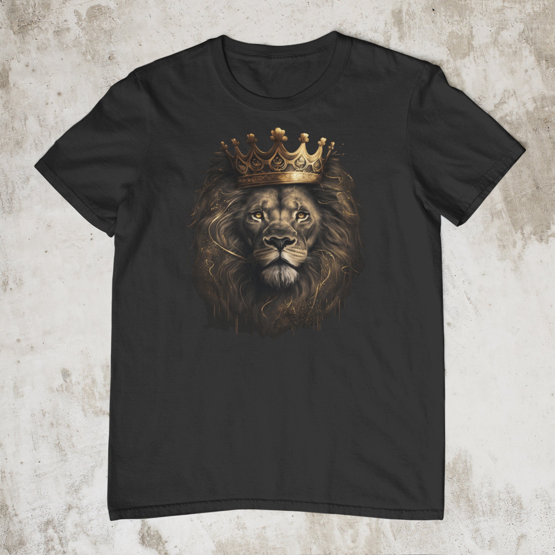 SLIM FIT ROUND NECK T-SHIRT - WHITE/GOLD LADY LIONHEART
