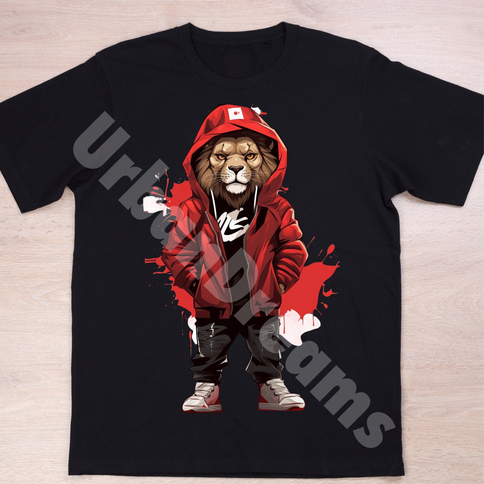 Streetwear Lion Png. Colorful Graffiti Png Design Shirts and ...
