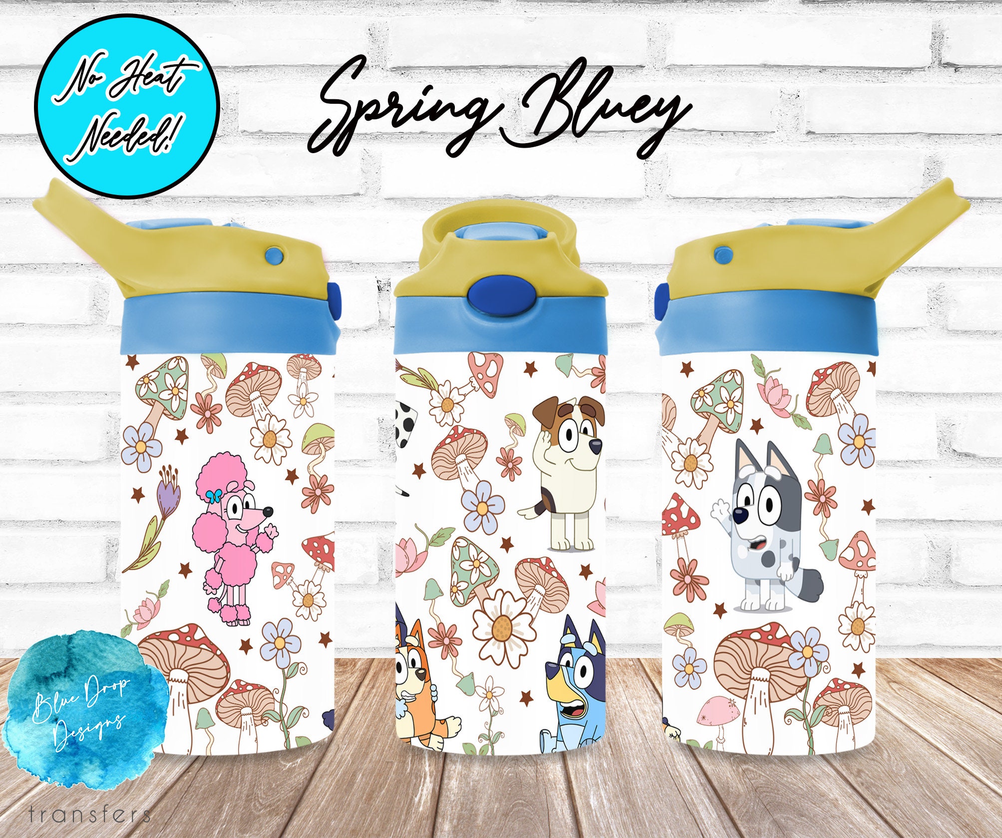 Blue Dog Kids Tumbler Personalized Bluey Inspired Kids -  in 2023