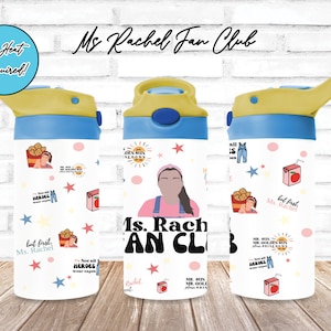 UV DTF Cup Wrap | 12 oz Kids Sippy Straw Cup | Rachel Fan Club kids shows cartoons | tumbler sublimation