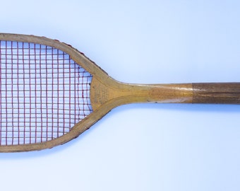 Fishtail Antique Tennis Racket by J. H. Hargreaves