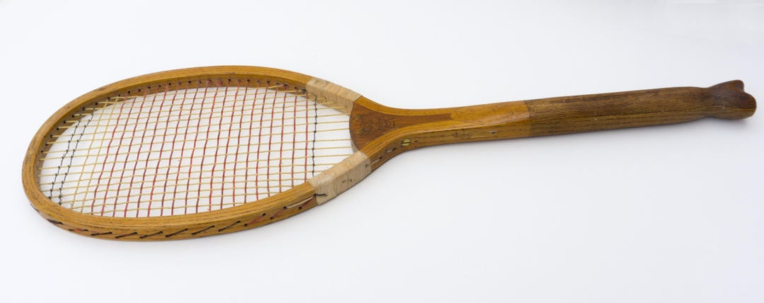 Slazenger Demon Racket Demon Fishtail Antique Slazenger Tennis Racket With Early Natural Gut ...