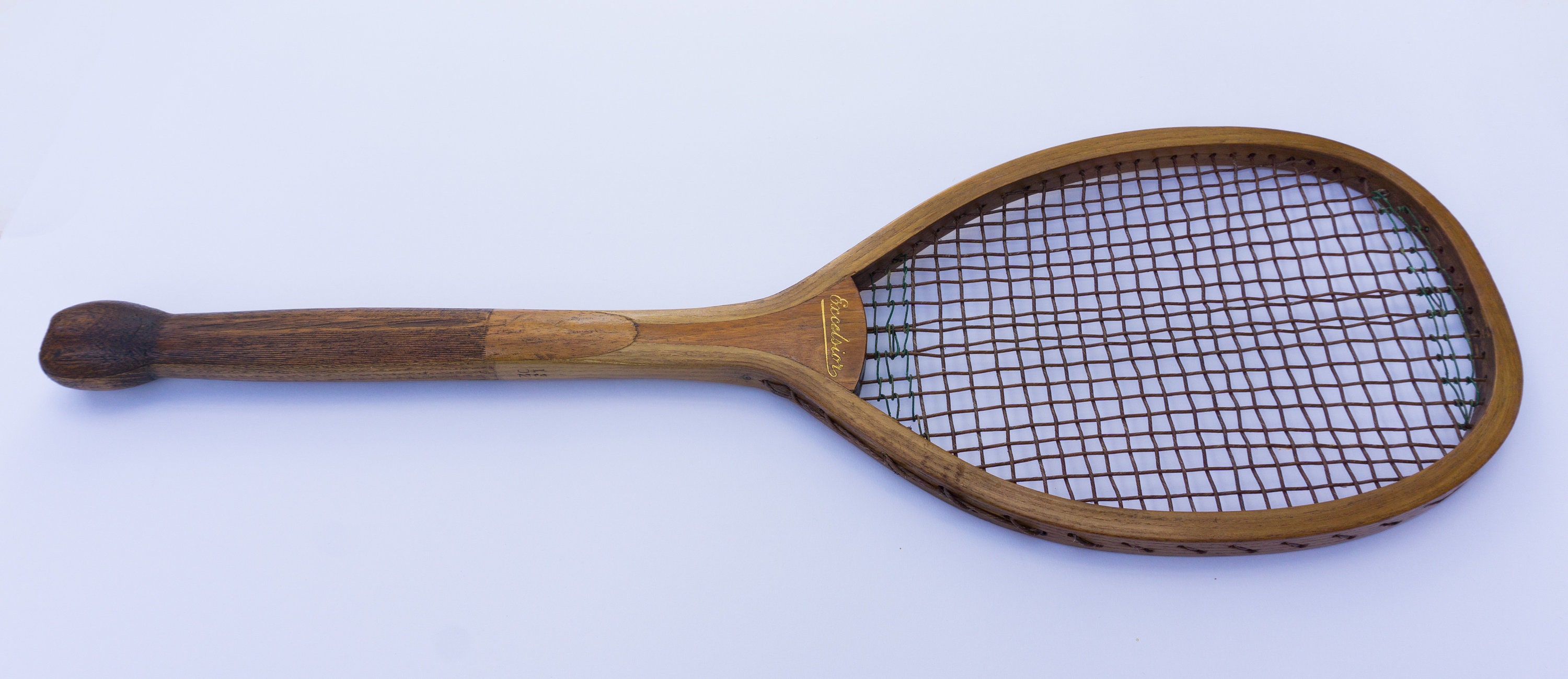 Unique Excelsior Lopsided Tilt Head Antique Tennis Racket With Fishtail ...