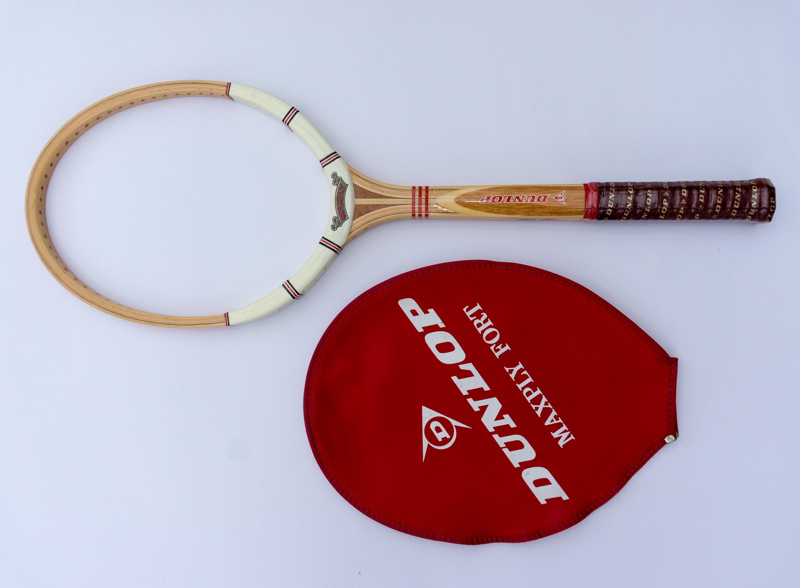 SU□ ☆希少☆ DUNLOP ダンロップ 木製テニスラケット 2点 セット