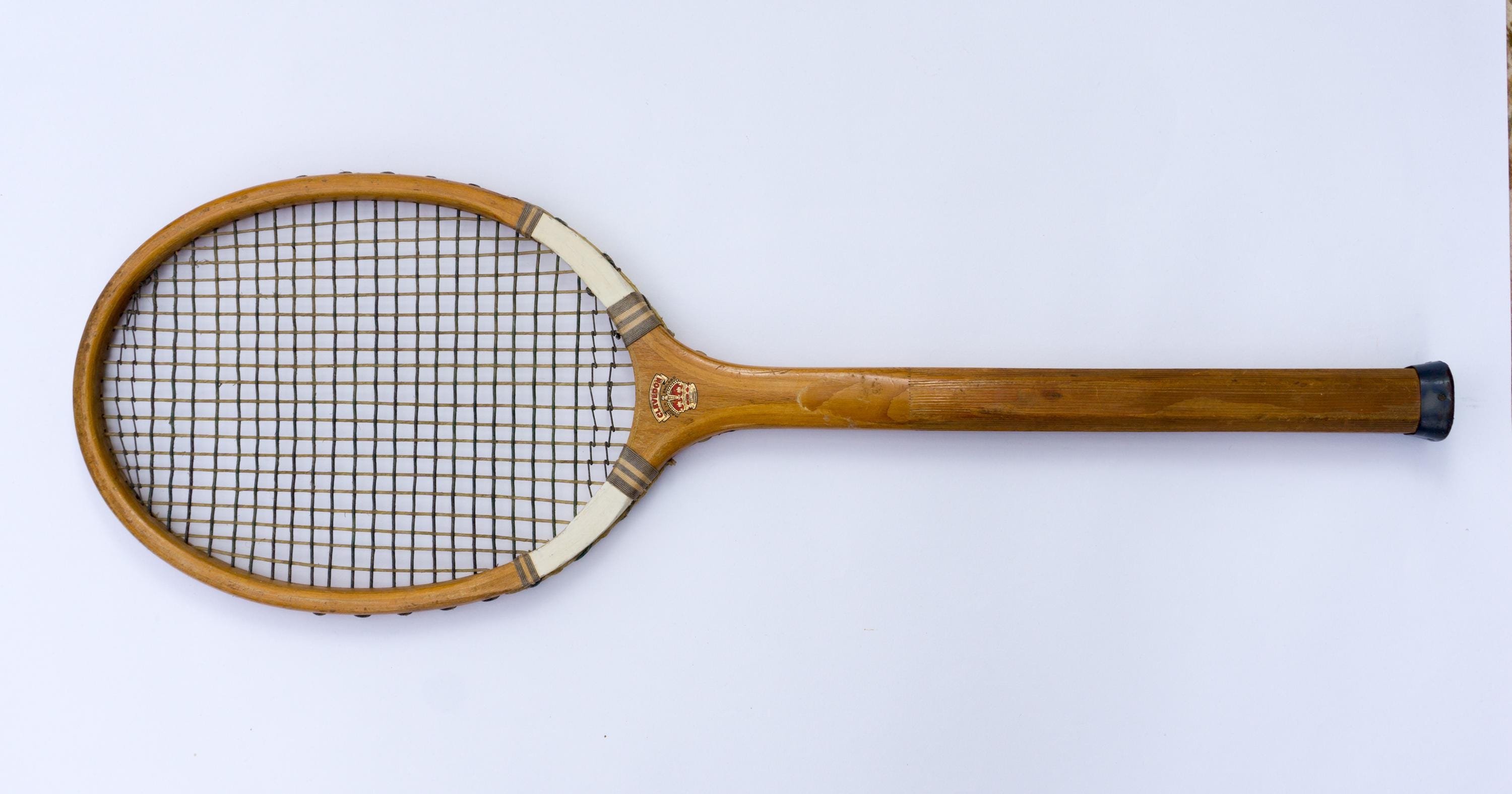 Racchetta da tennis vintage Clevedon Wood, anni 1900 circa