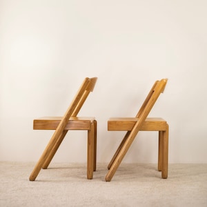 Pair of Сhairs Iva R. Pamio and Renato Toso for Stilwood 1972 / Mid-Century Modern Wooden Chairs