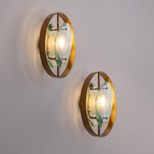 Pair of Sconces 2240 Max Ingrand for Fontana Arte 1960s / Vintage Italian Mid Century Wall Lighting