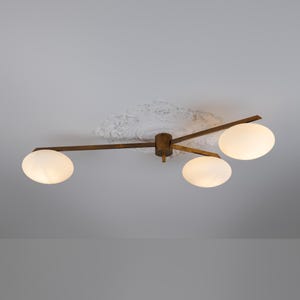 Original Angelo Lelii for Arredoluce &quot;Tre Lune&quot; Ceiling Lamp 1960s / Vintage Italian Mid Century Lighting / Rare Iconic Lamp