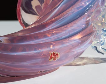 ヴィンテージ ムラーノ ガラス アルキメデ セグソ ピンク オパリン 貝