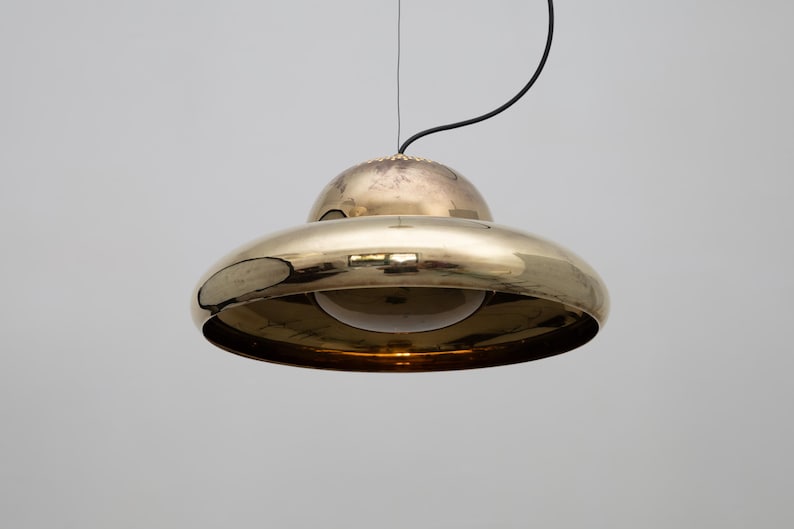 Brass Fior di Loto Pendant Lamp by Afra & Tobia Scarpa for Flos 1960s / Vintage Mid Century Italian Lighting image 4