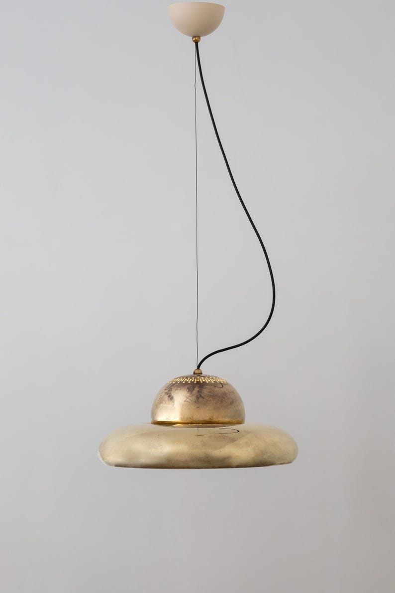 Brass Fior di Loto Pendant Lamp by Afra & Tobia Scarpa for Flos 1960s / Vintage Mid Century Italian Lighting image 2