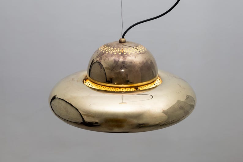 Brass Fior di Loto Pendant Lamp by Afra & Tobia Scarpa for Flos 1960s / Vintage Mid Century Italian Lighting image 7