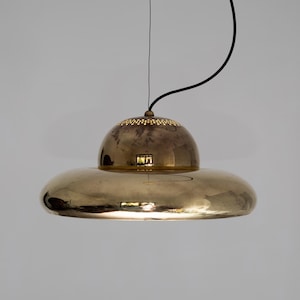 Brass Fior di Loto Pendant Lamp by Afra & Tobia Scarpa for Flos 1960s / Vintage Mid Century Italian Lighting image 5