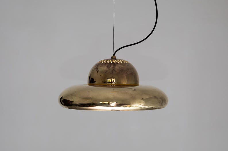 Brass Fior di Loto Pendant Lamp by Afra & Tobia Scarpa for Flos 1960s / Vintage Mid Century Italian Lighting image 5