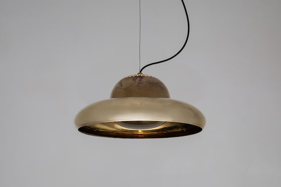 Brass Fior di Loto Pendant Lamp by Afra & Tobia Scarpa for Flos 1960s / Vintage Mid Century Italian Lighting