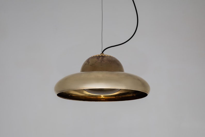 Brass Fior di Loto Pendant Lamp by Afra & Tobia Scarpa for Flos 1960s / Vintage Mid Century Italian Lighting image 1