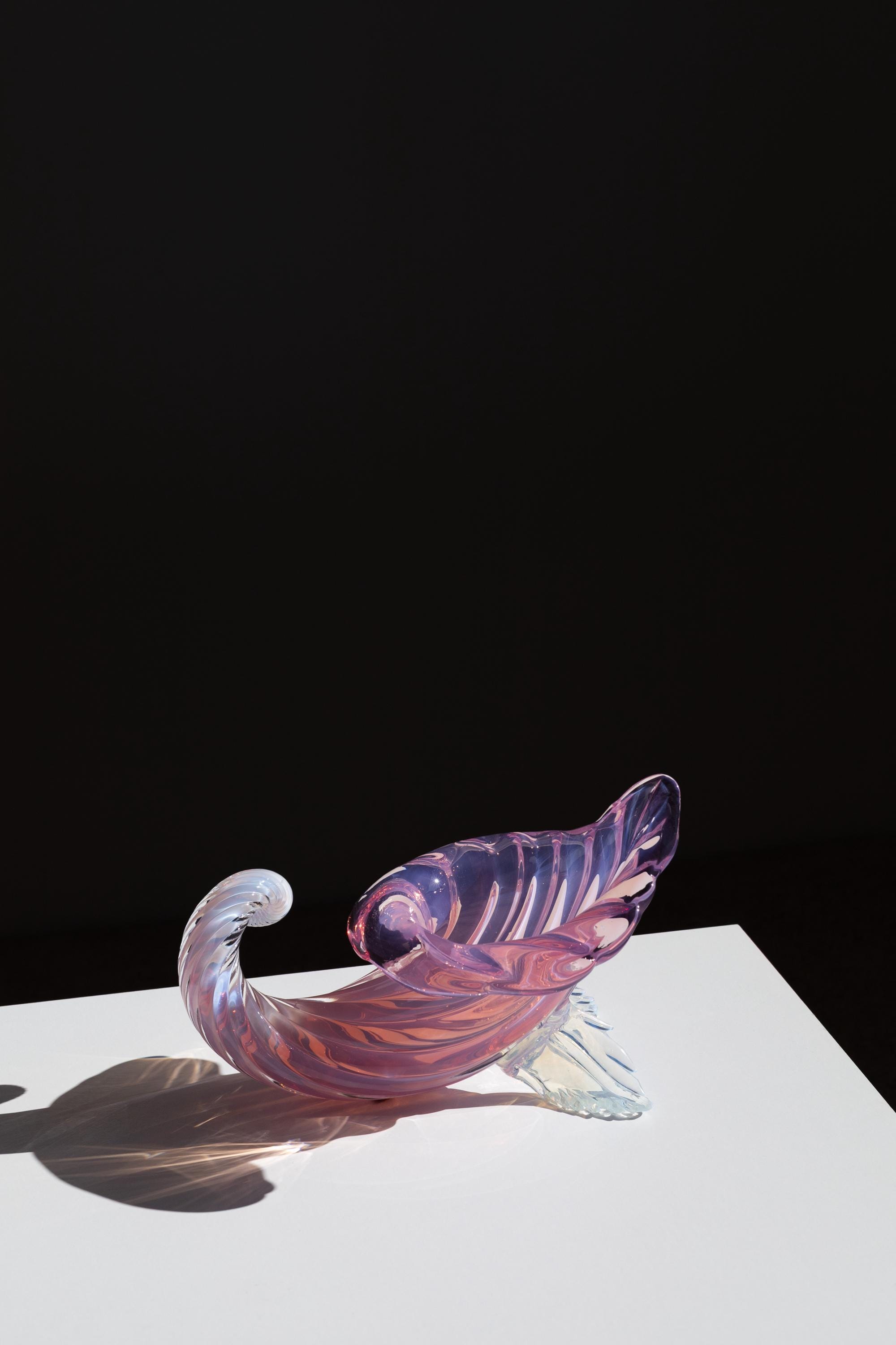 ヴィンテージ ムラーノ ガラス アルキメデ セグソ ピンク オパリン 貝