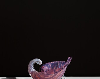 ヴィンテージ ムラーノ ガラス アルキメデ セグソ ピンク オパリン 貝