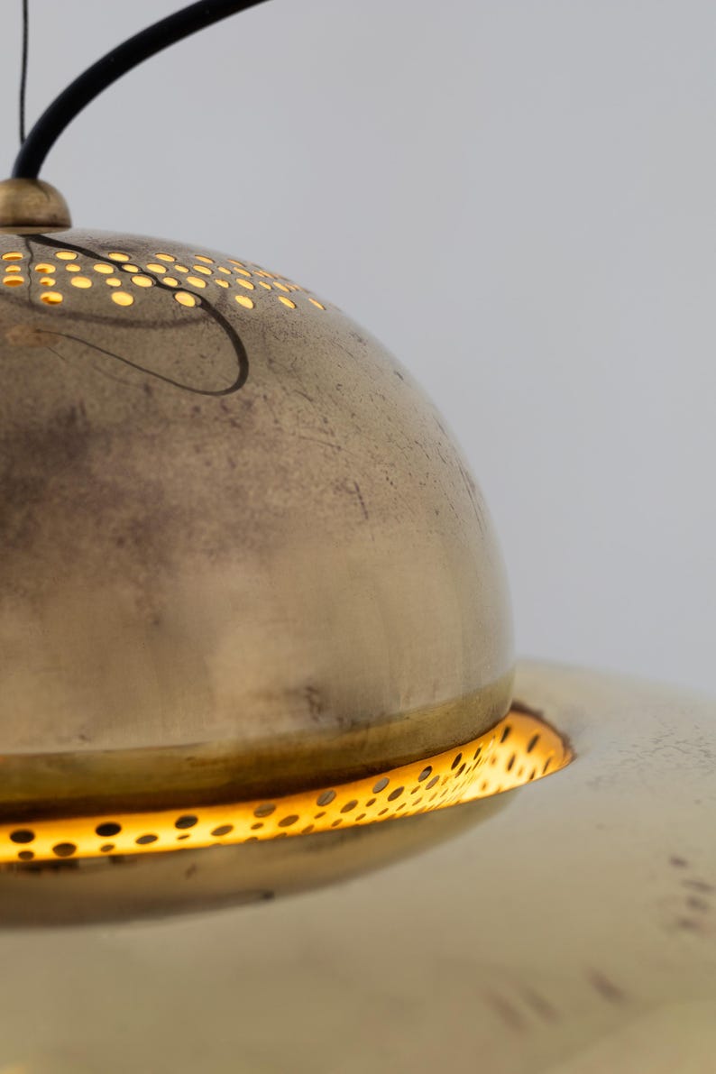 Brass Fior di Loto Pendant Lamp by Afra & Tobia Scarpa for Flos 1960s / Vintage Mid Century Italian Lighting image 8