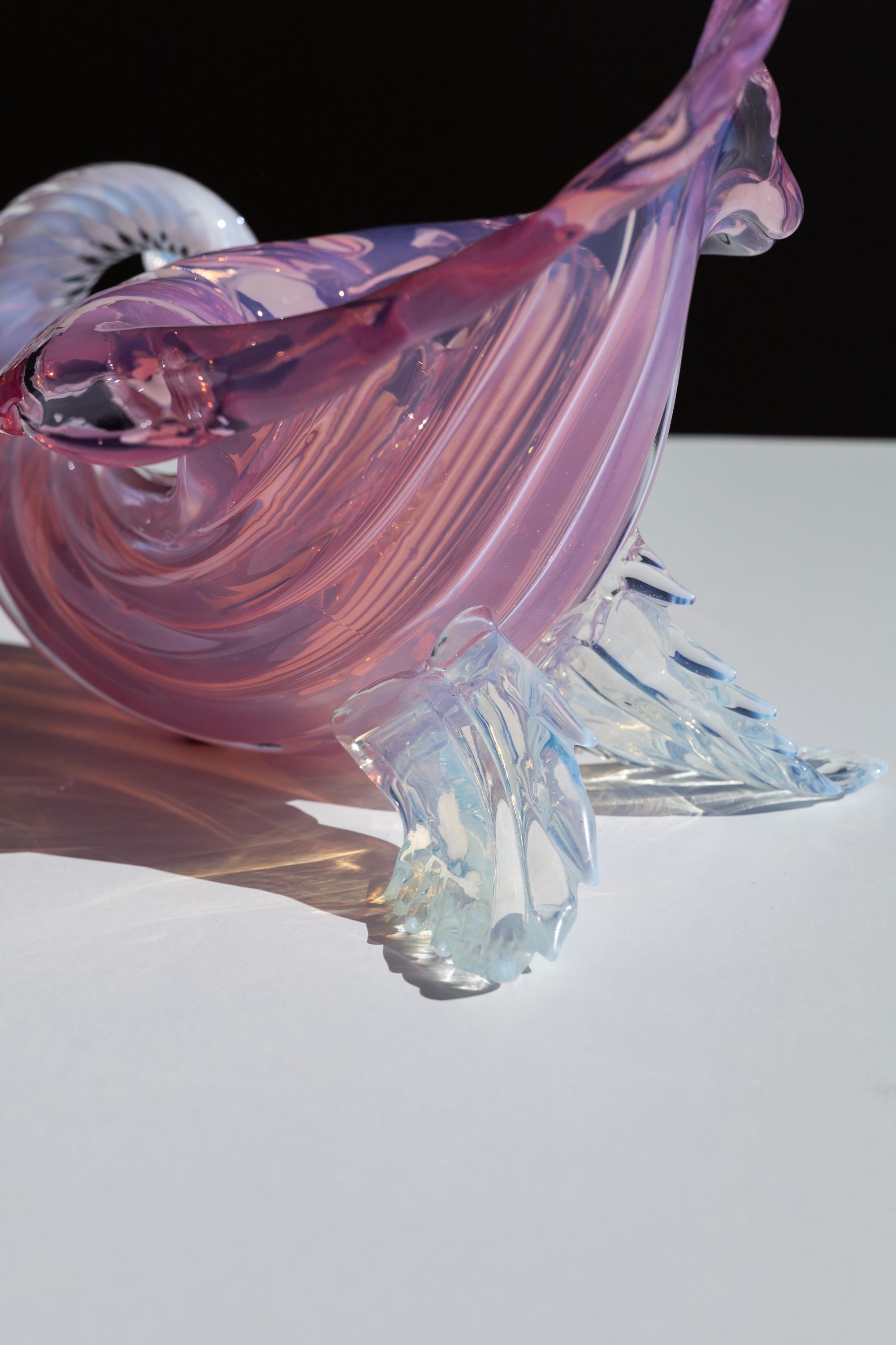 ヴィンテージ ムラーノ ガラス アルキメデ セグソ ピンク オパリン 貝