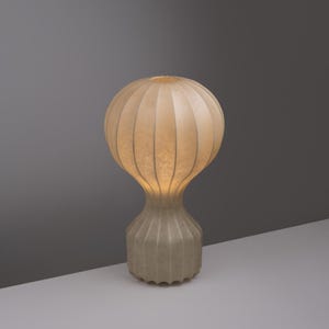 Vintage Cocoon Gatto Grande Resin Table Lamp by Achille & Pier Castiglioni for Flos 1960s / Iconic Italian Midcentury Modern Lighting