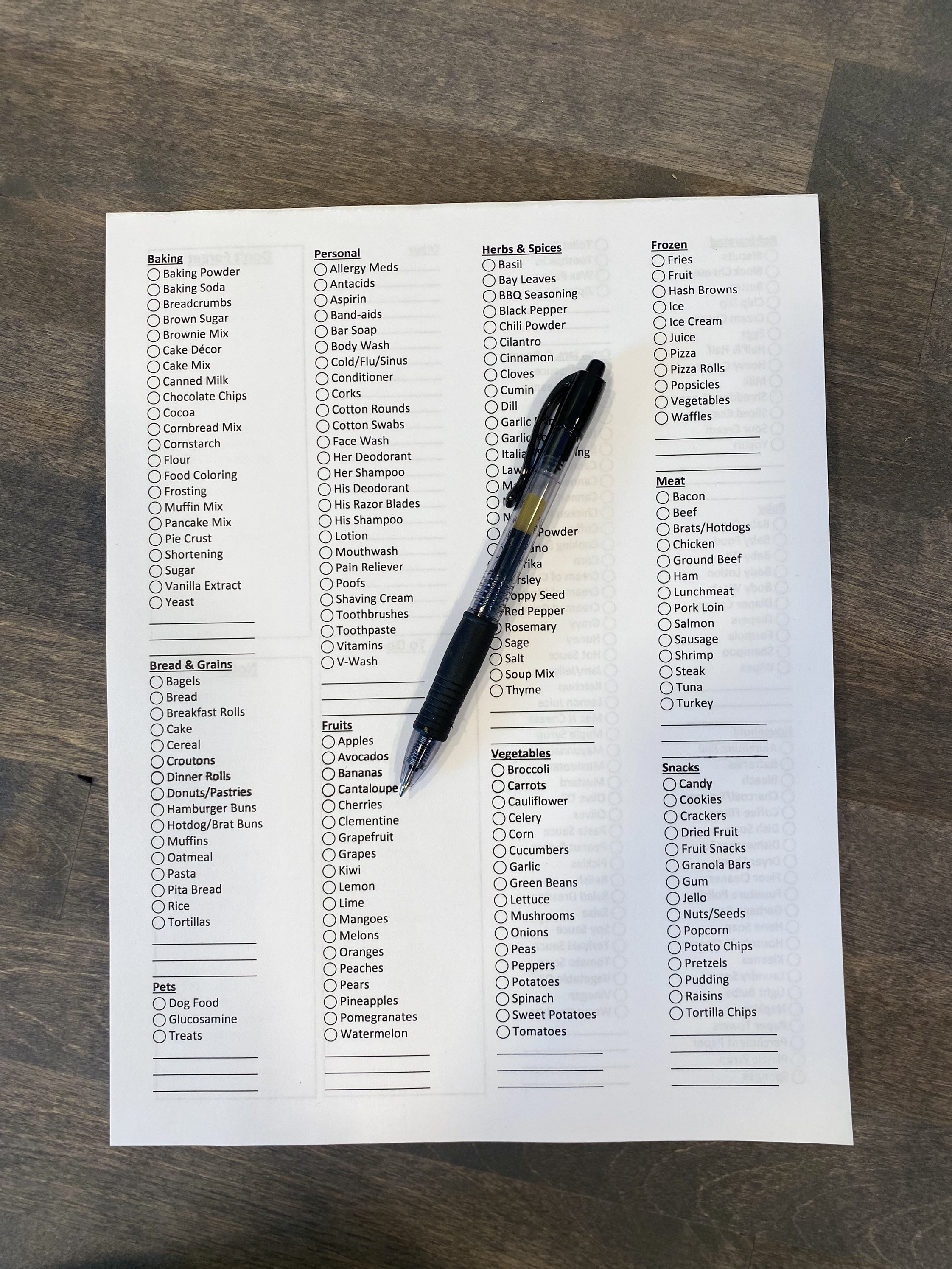 Custom Grocery List Pad - Etsy