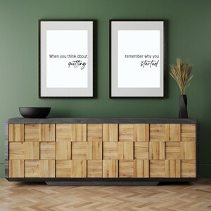 Quando você pensar em desistir, lembre-se por que começou, inspirador, motivacional, impressão digital, para impressão